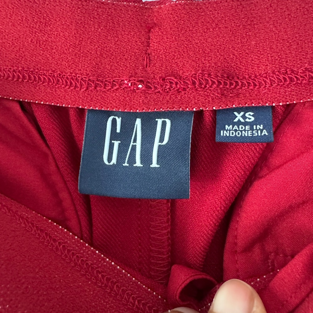 GAP Red Wide Leg Drawstring Trousers